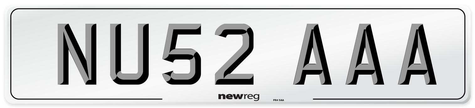 NU52 AAA Number Plate from New Reg